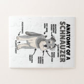 Anatomy Of A Schnauzer Cute Dog Puppy ジグソーパズル (横)
