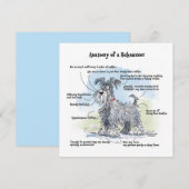 Anatomy of a Schnauzer Funny Notecard ノートカード (正面/裏面)
