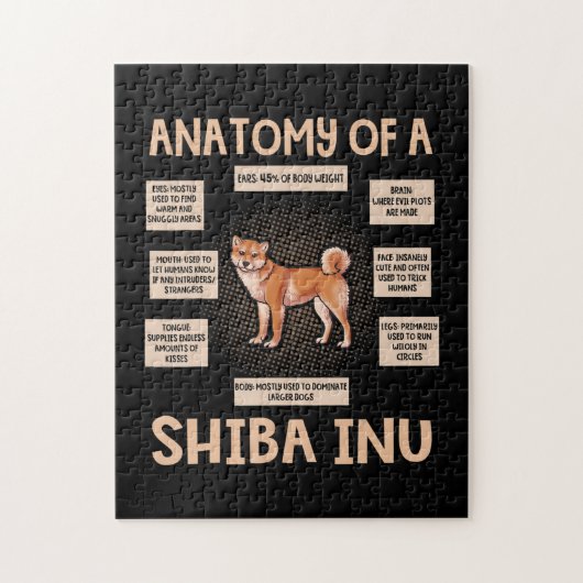 Anatomy Of A Shiba Inu Funny Puppy Gift ジグソーパズル (縦)