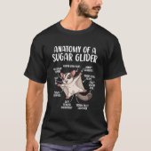 Anatomy of A Sugar Glider Funny Cute Sugar Glider  Tシャツ (正面)