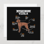 Anatomy Of A Vizsla Dog 招待状 (正面/裏面)