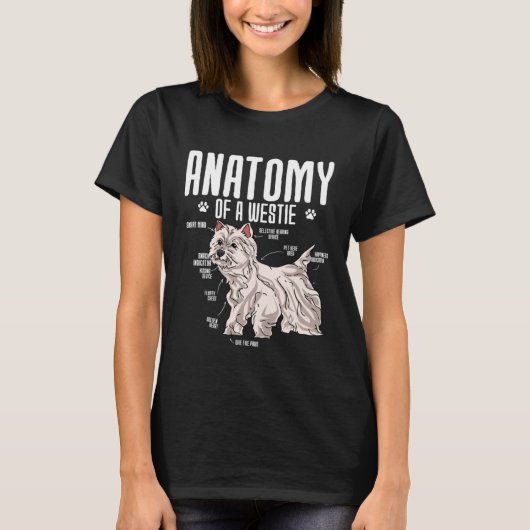 Anatomy Of A West Highland White Terrier Tシャツ (正面)