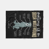 Anatomy Of An Irish Wolfhound フリースブランケット (正面(横))