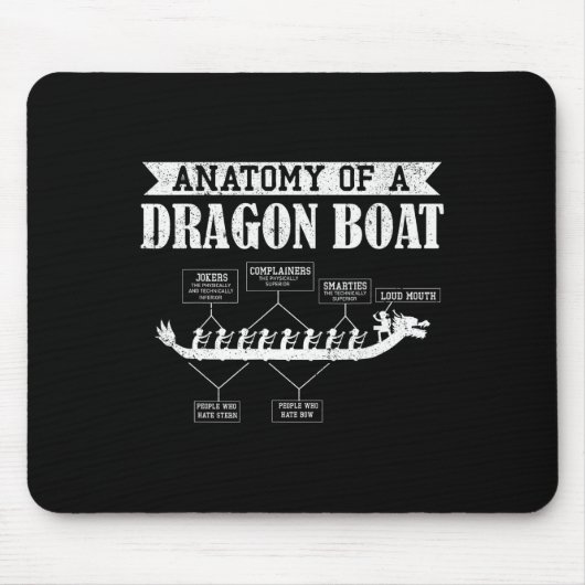 Anatomy Of Dragon Boat Racing Lover Boats Racer Bo マウスパッド (正面)
