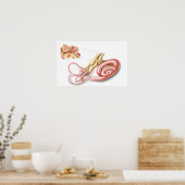 Anatomy Of Human Ear, Membranous Labyrinth ポスター (キッチン)