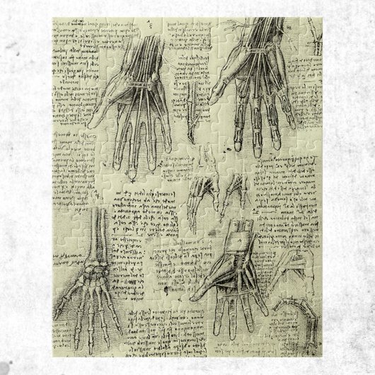 Anatomy of the Human Hand by Leonardo da Vinci ジグソーパズル