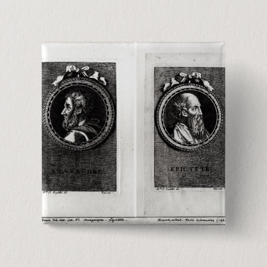 AnaxagorusおよびEpictetus 缶バッジ (正面)