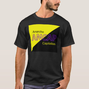 ANCAPの黄色および黒い旗 Tシャツ