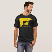 Ancap porcupine Gadsden flag parody Don&x27;t trea Tシャツ (正面フル)