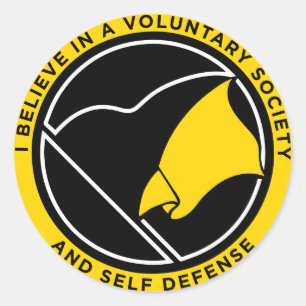 AnCap Voluntaryistのステッカー ラウンドシール
