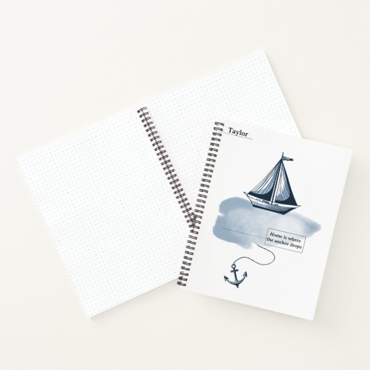 Anchor and Beach Notebook ノートブック (内部)