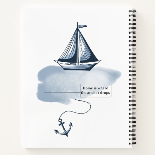 Anchor and Beach Notebook ノートブック (裏面)
