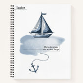 Anchor and Beach Notebook ノートブック (正面)