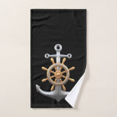 Anchor and Ship's Wheel Bath Towel Set バスタオルセット (ハンドタオル)