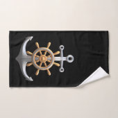 Anchor and Ship's Wheel Bath Towel Set バスタオルセット (ハンドタオル)