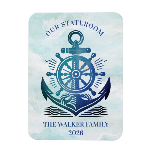 Anchor Cruise Ship Stateroom Magnet マグネット (縦)