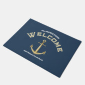 Anchor Custom Name and Text Nautical ドアマット (アングル)