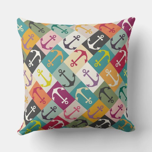 anchor herringbone mana クッション (裏面)