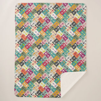 anchor herringbone mana シェルパブランケット