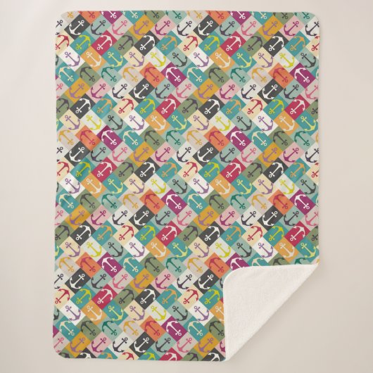 anchor herringbone mana シェルパブランケット (正面)