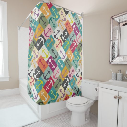 anchor herringbone mana シャワーカーテン (インサイチュ)