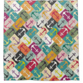 anchor herringbone mana シャワーカーテン (正面)