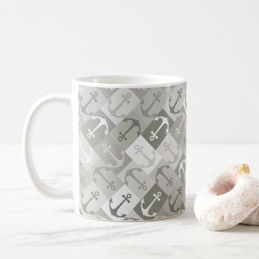 anchor herringbone mono コーヒーマグカップ (ドーナツ)