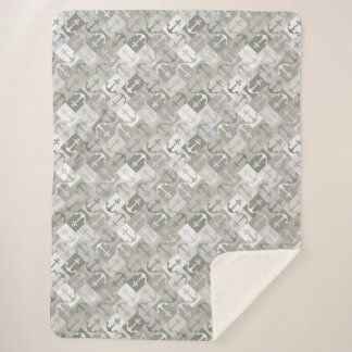 anchor herringbone mono シェルパブランケット