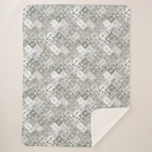 anchor herringbone mono シェルパブランケット (正面)