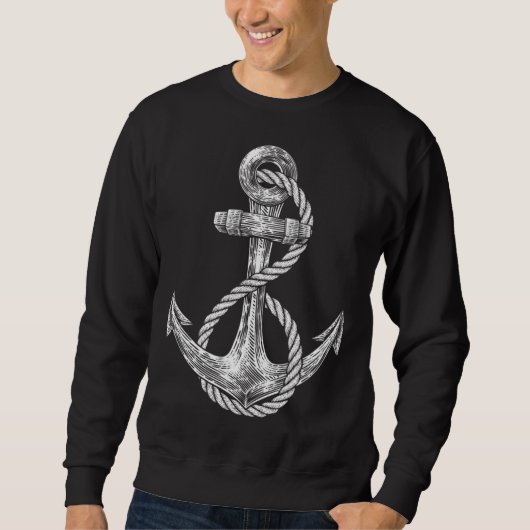 Anchor Rope Nautical Sailing Sail Sea スウェットシャツ (正面)