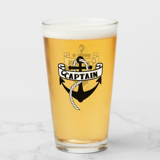 Anchor Sailing Rope Nautical大尉 タンブラーグラス (ドリンク裏面)