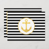 Anchor & Stripes | Nautical Theme | Enclosure Card エンクロージャーカード (正面/裏面)