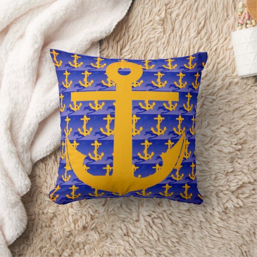 Anchor Throw Pillow クッション (ブランケット)