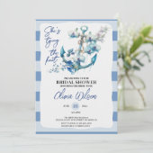 Anchor Tying the Knot Nautical Bridal Shower  招待状 (スタンド正面)