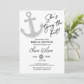 Anchor Tying the Knot Nautical Bridal Shower  招待状 (スタンド正面)