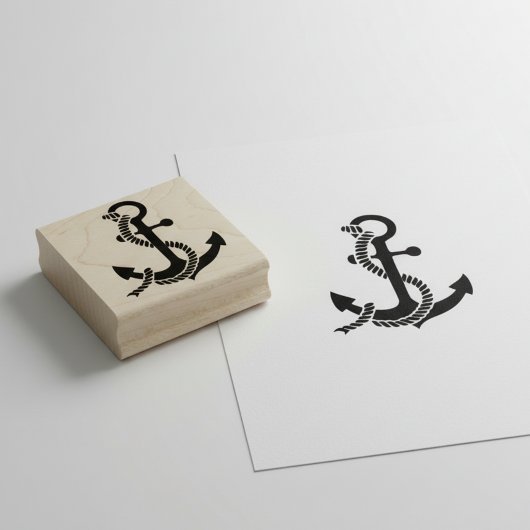 Anchor Wooden Art Stamp ラバースタンプ