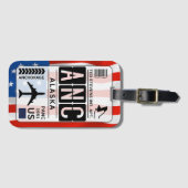 Anchorage Alaska Airport ラゲッジタグ (正面横)