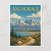 Anchorage Alaska Chugach Mountains GeoSaga ポストカード (正面)