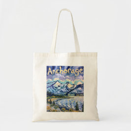 Anchorage Alaska Landscape Van Gogh Vintage Travel トートバッグ