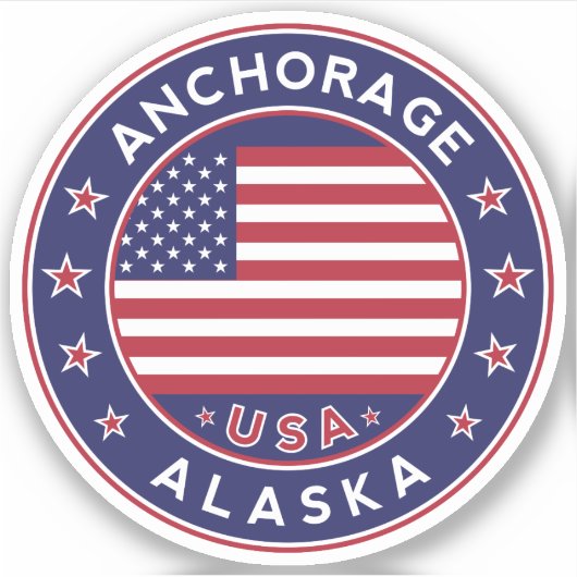 Anchorage, Alaska sticker シール (正面)