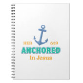 Anchored in Christ Notebook with Hebrews 6:19 ノートブック (正面)