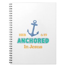 Anchored in Christ Notebook with Hebrews 6:19 ノートブック