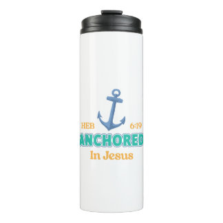 Anchored in Christ Tumbler with Hebrews 6:19 タンブラー