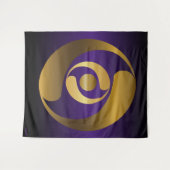 Ancient Alien Symbols Gold Crop Circle タペストリー (正面(横))