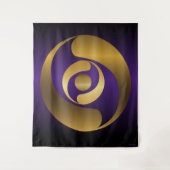 Ancient Alien Symbols Gold Crop Circle タペストリー (正面)