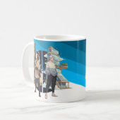Ancient and Modern Architecture Contrast Art コーヒーマグカップ (正面左)