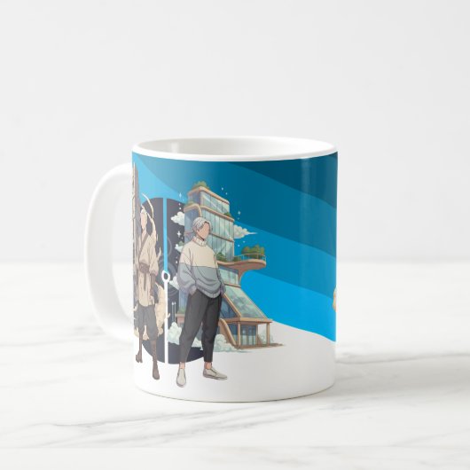 Ancient and Modern Architecture Contrast Art コーヒーマグカップ (正面左)