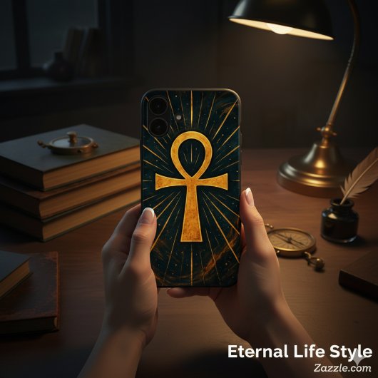 Ancient Ankh Sacred Mystique Gold Radiance Case-Mate iPhoneケース
