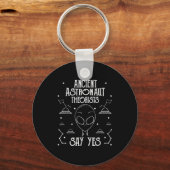 Ancient Astronaut Theorists Say Yes Alien Ufo _1  キーホルダー (正面)