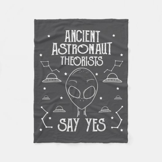 Ancient Astronaut Theorists Say Yes Alien Ufo _1 フリースブランケット (正面)